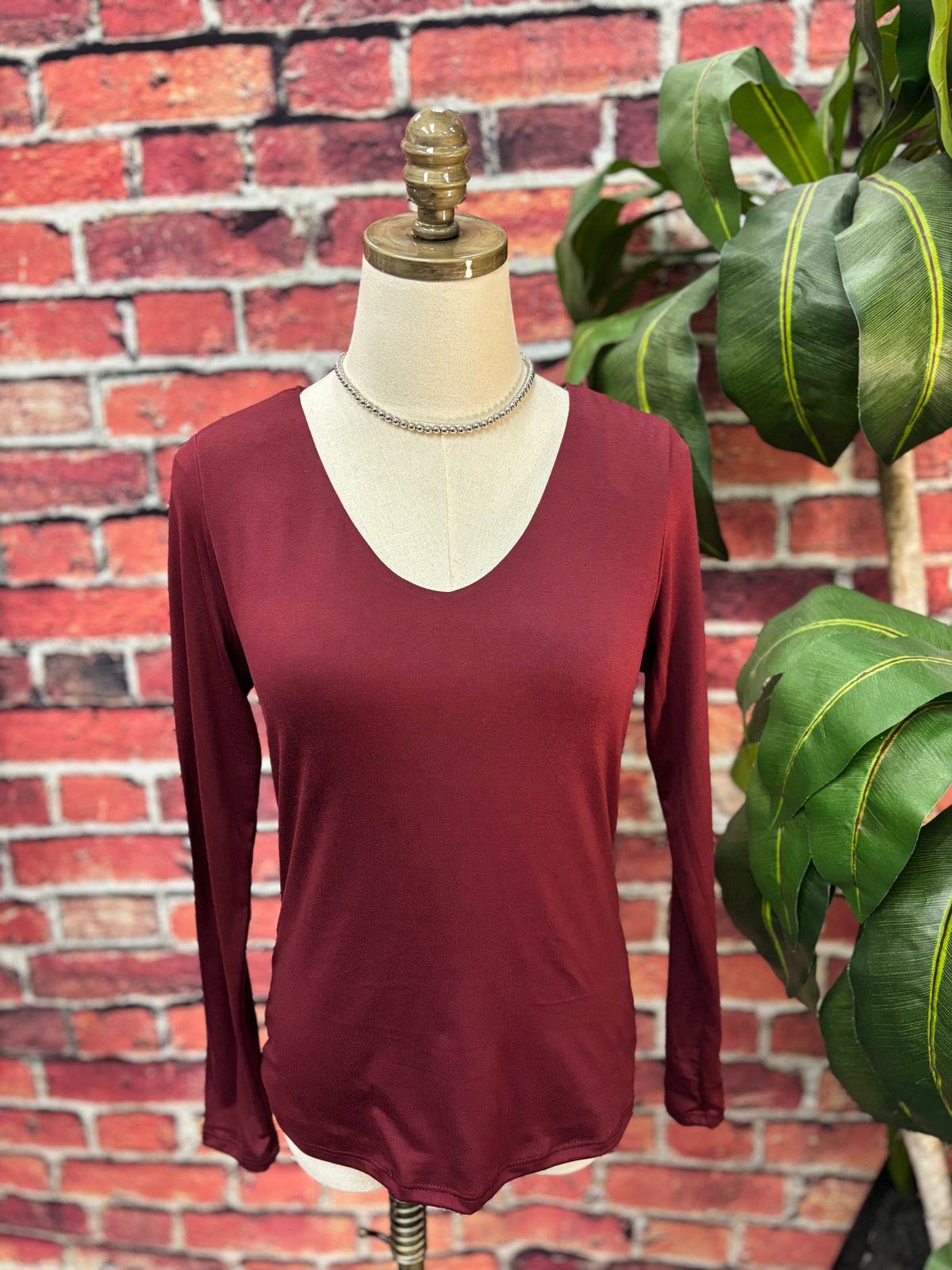 Essential Luxe Double-Lined V-Neck Top