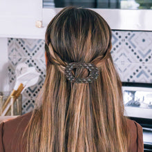 Load image into Gallery viewer, Flat Round Hair Clip | Small | Truly Taupe Quilted

