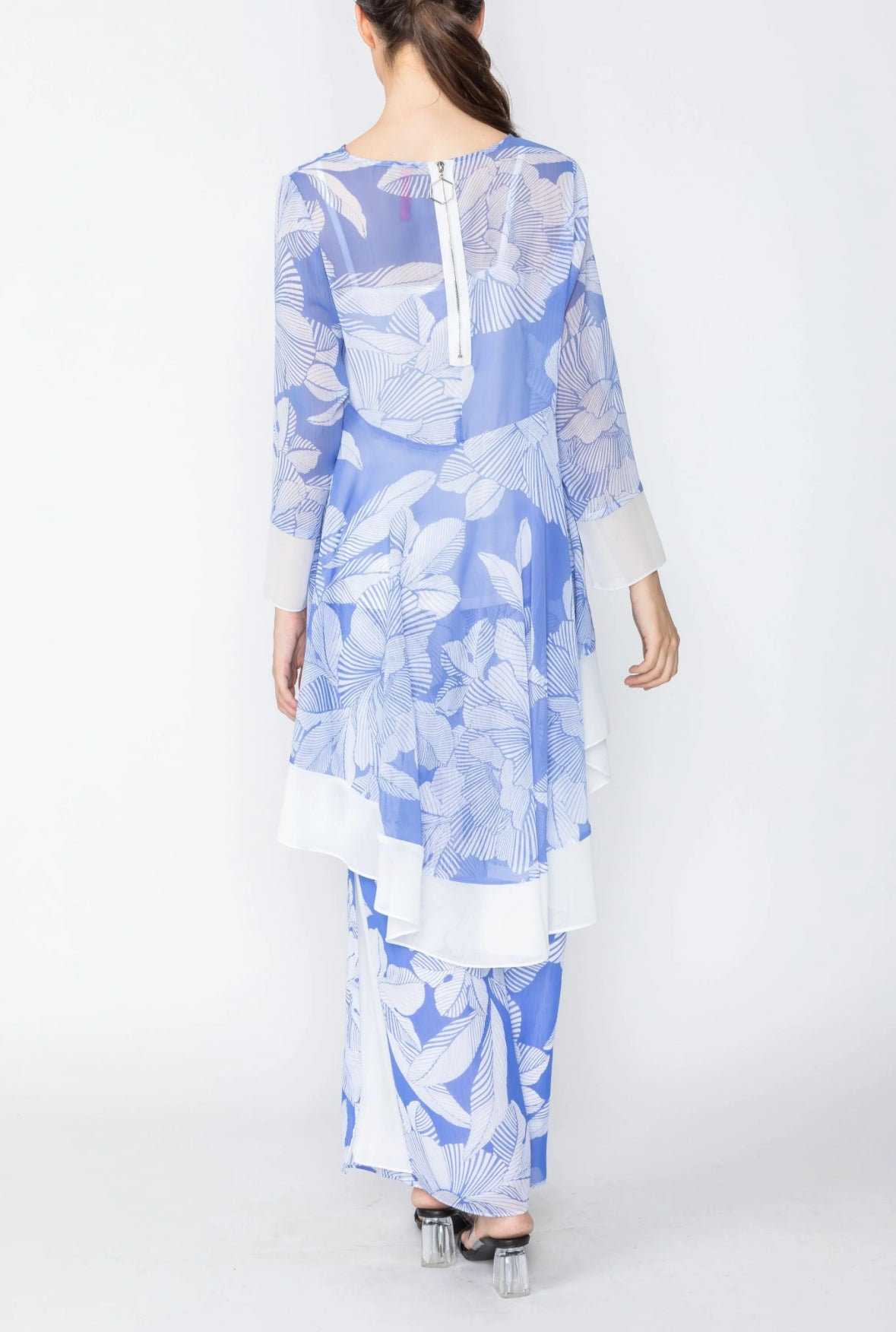 Sky High and Low Chiffon Top