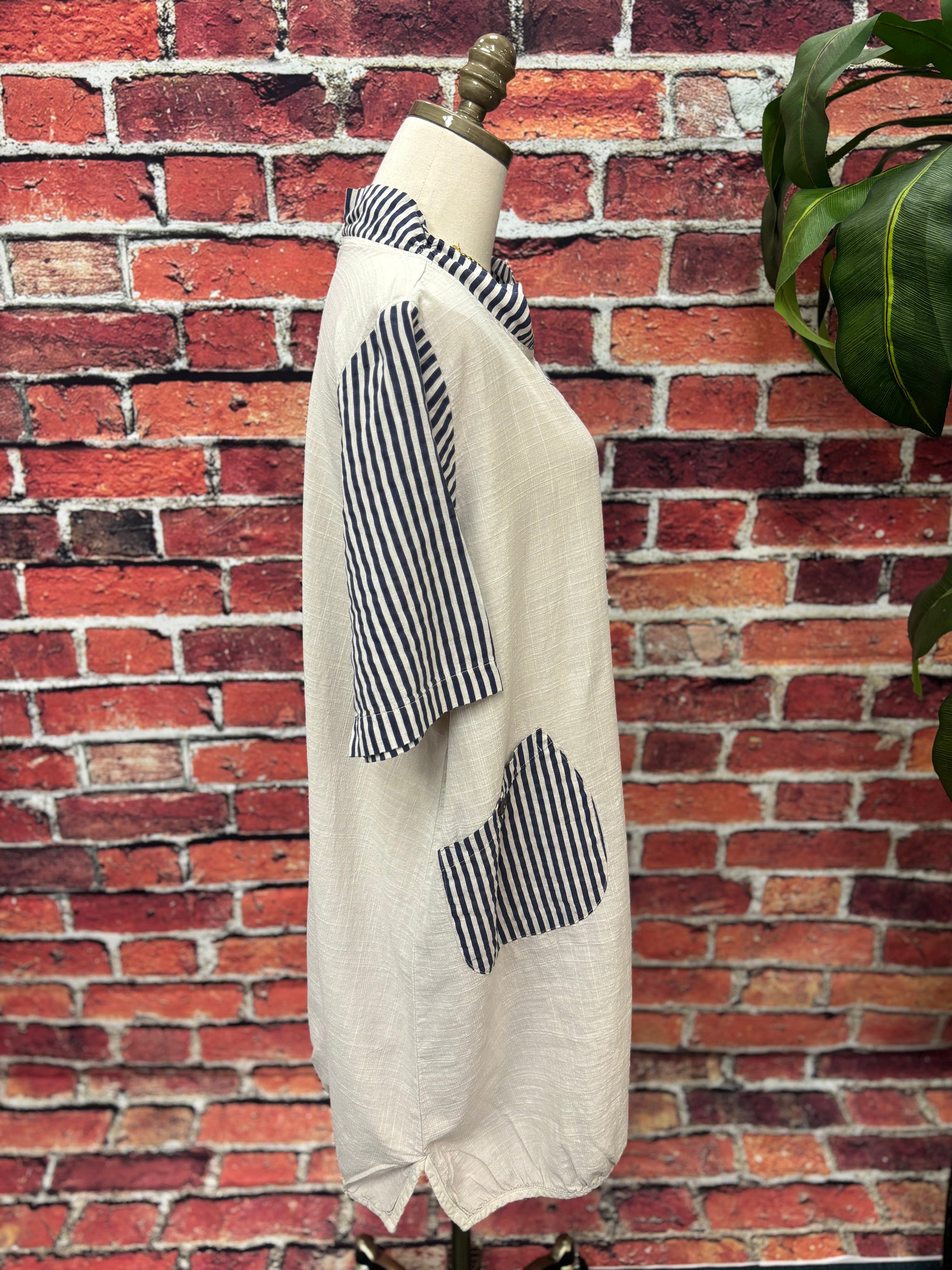 Coastal Patchwork Cotton Dress