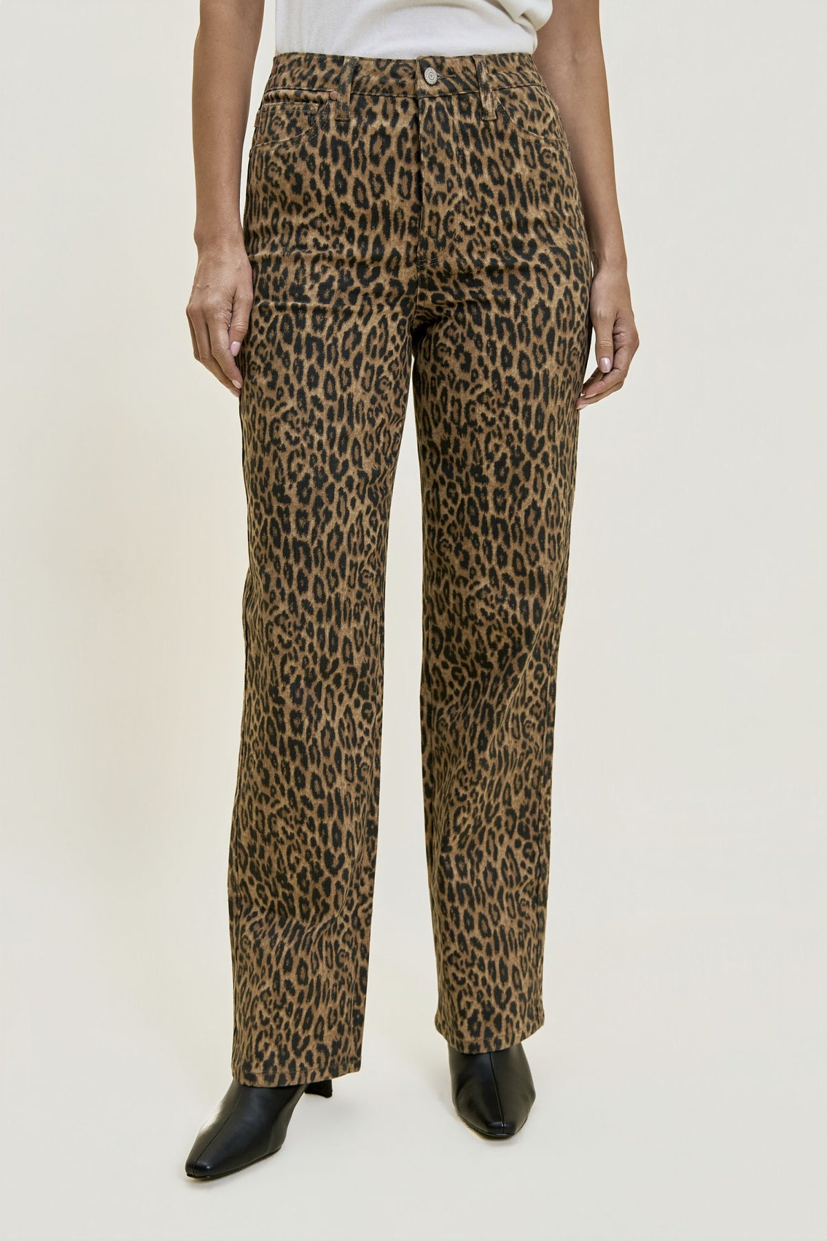 Judy Blue Kimberly HW TC Leopard Classic Straight