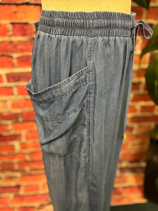 Chambray Cloud Palazzo Pants