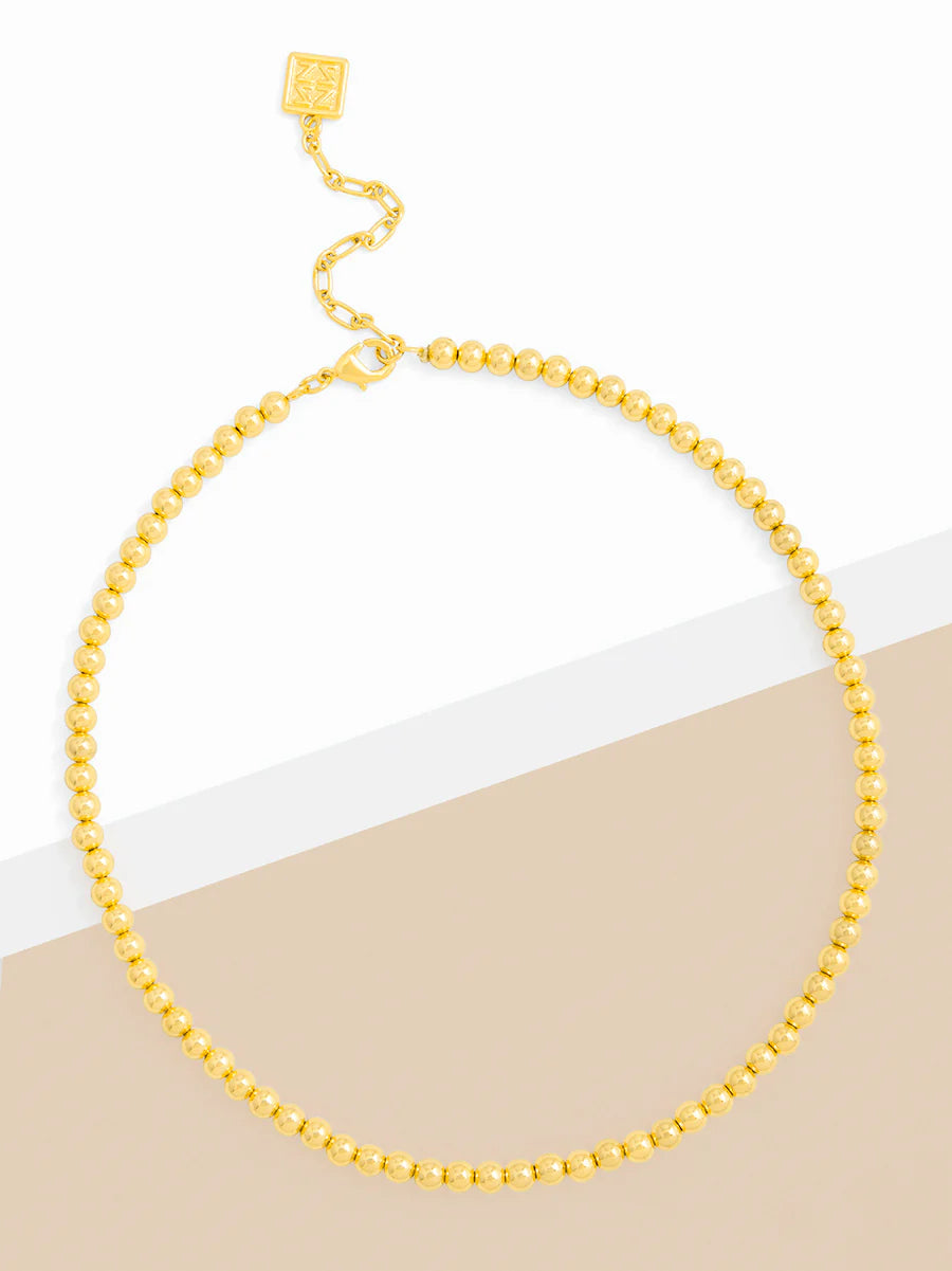 Small Beaded Metal Collar Necklace
