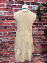 Load image into Gallery viewer, Washed Neutral Zip-Front Tiered Tunic Dress *FINAL SALE*
