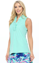 Load image into Gallery viewer, Evelyn Ruffle Neckline Sleeveless Top
