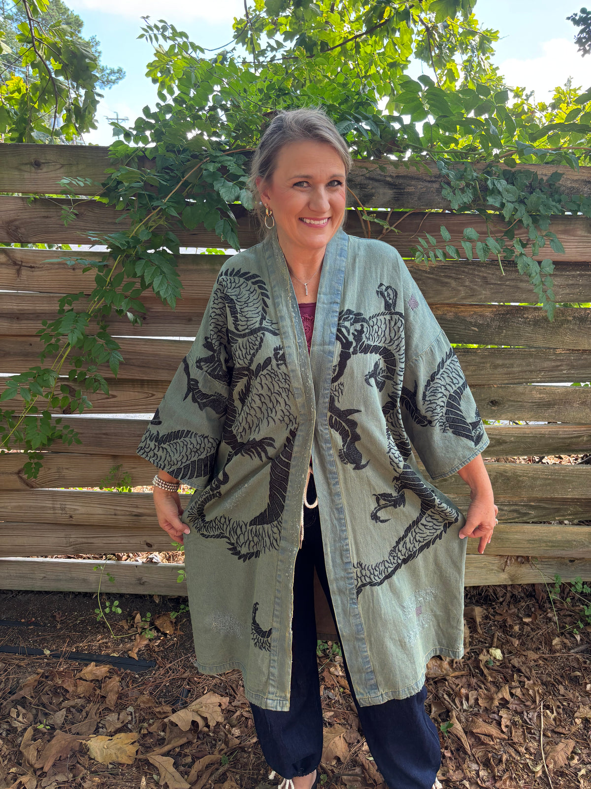 Dragon Printed Kimono