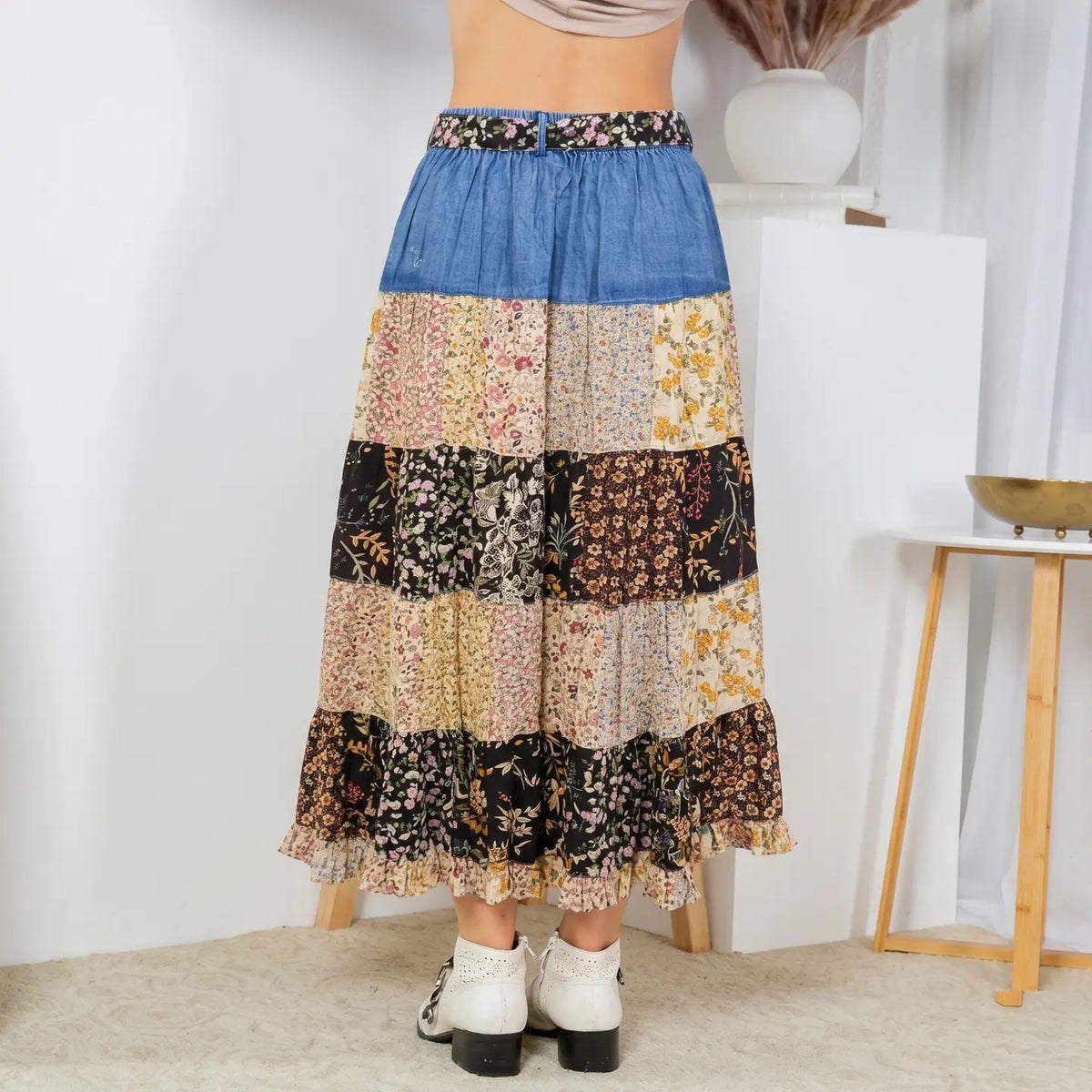 Patchwork Serenade Maxi Skirt