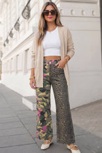 Load image into Gallery viewer, Fashion Leopard Camo Print Wide Leg Jeans
