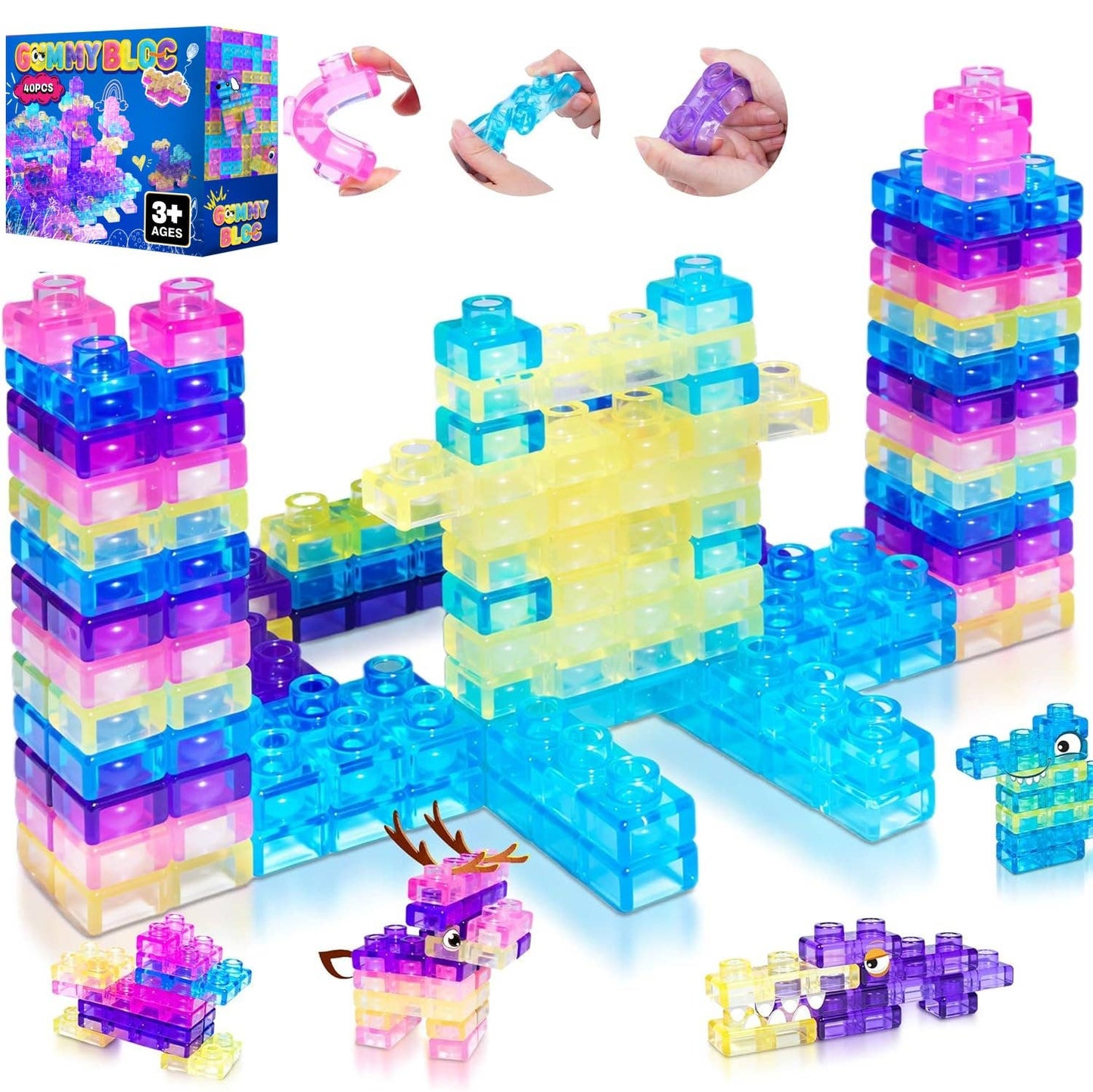Squishy Jelly Building Blocks stress relief educational toys