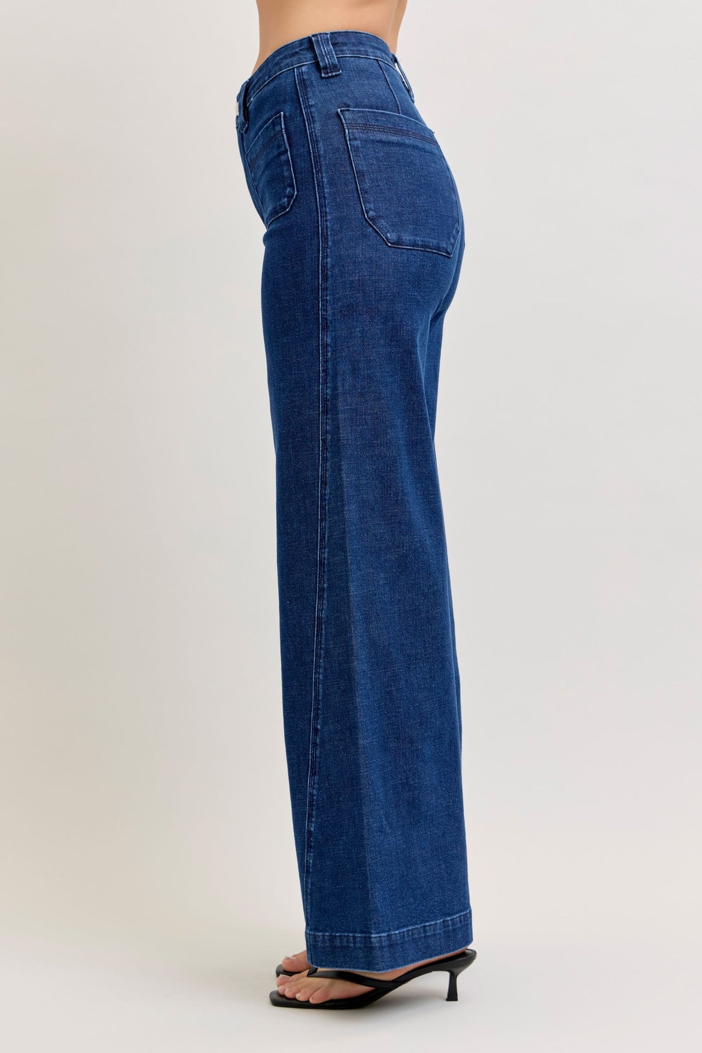 HW Retro Wide W/ Patch Pkts & Twisted Seams