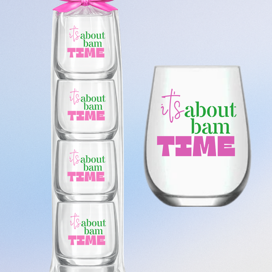 Mahjong Stemless 4ct Plastic Set Wine Glasses