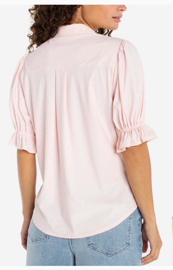 Snap Front Knit Blouse