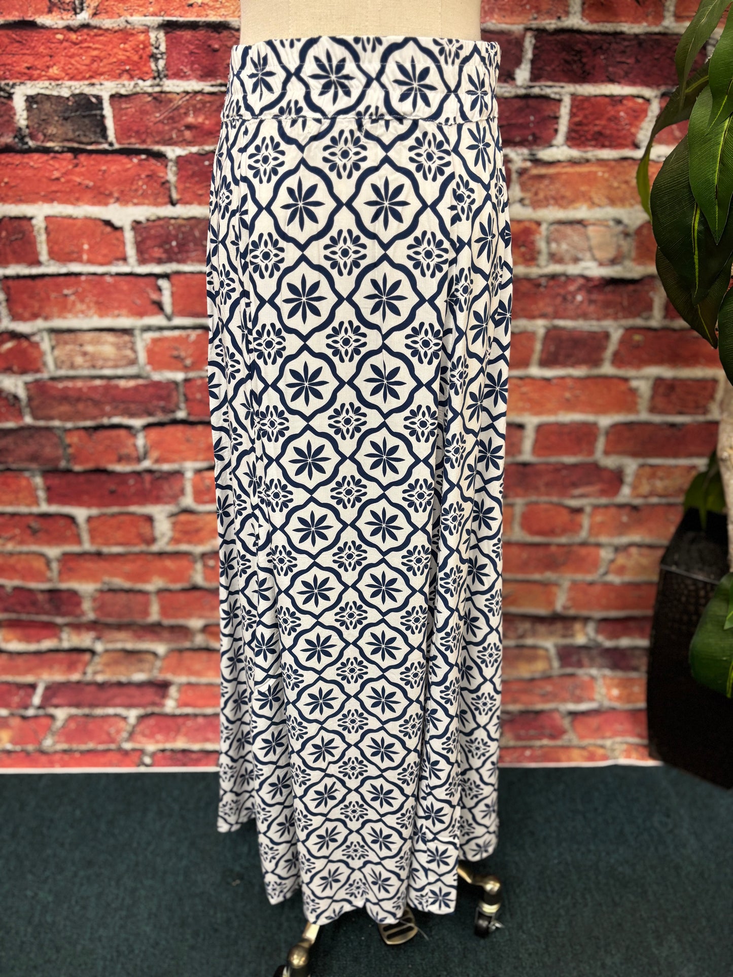 Coastal Charm Button Maxi Skirt