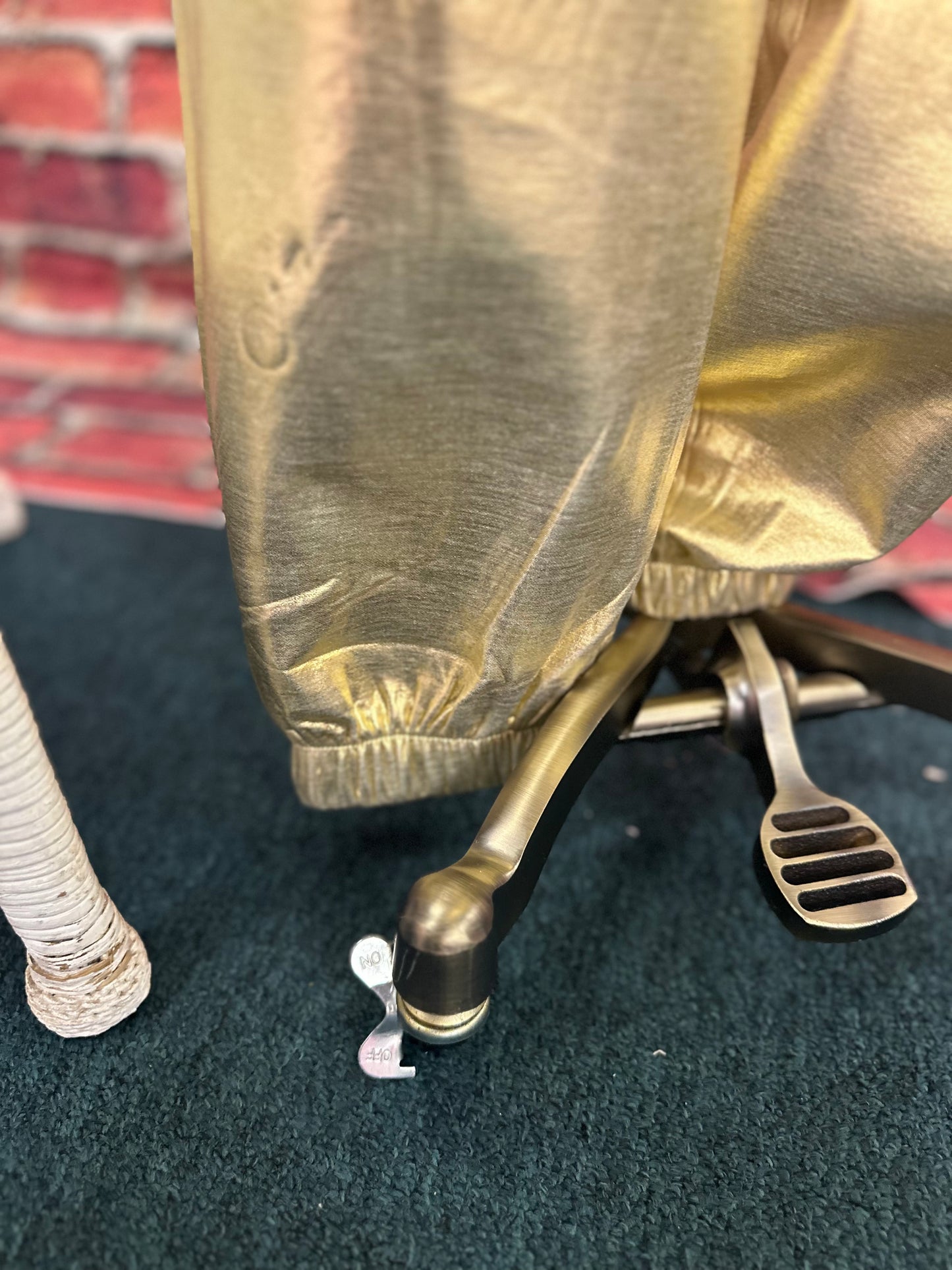 Metallic Gold Jogger Pants *FINAL SALE**