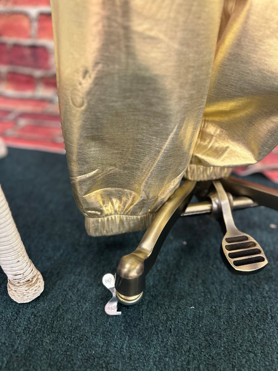 Metallic Gold Jogger Pants *FINAL SALE**