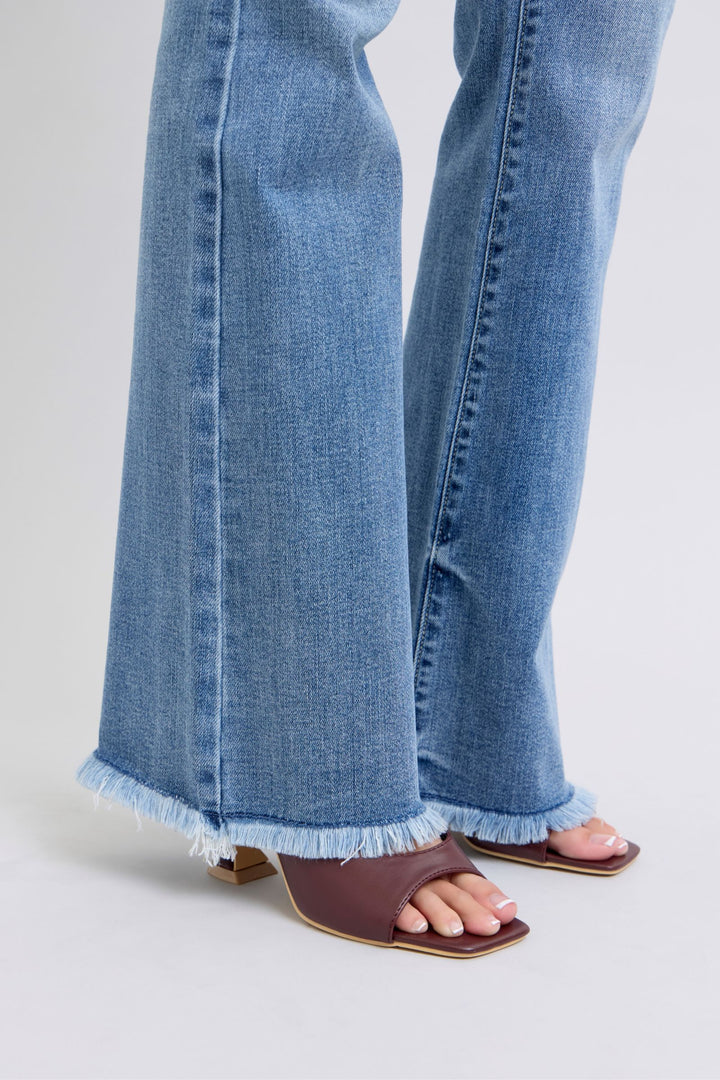 High Waist Bootcut With Fray Hem *FINAL SALE*