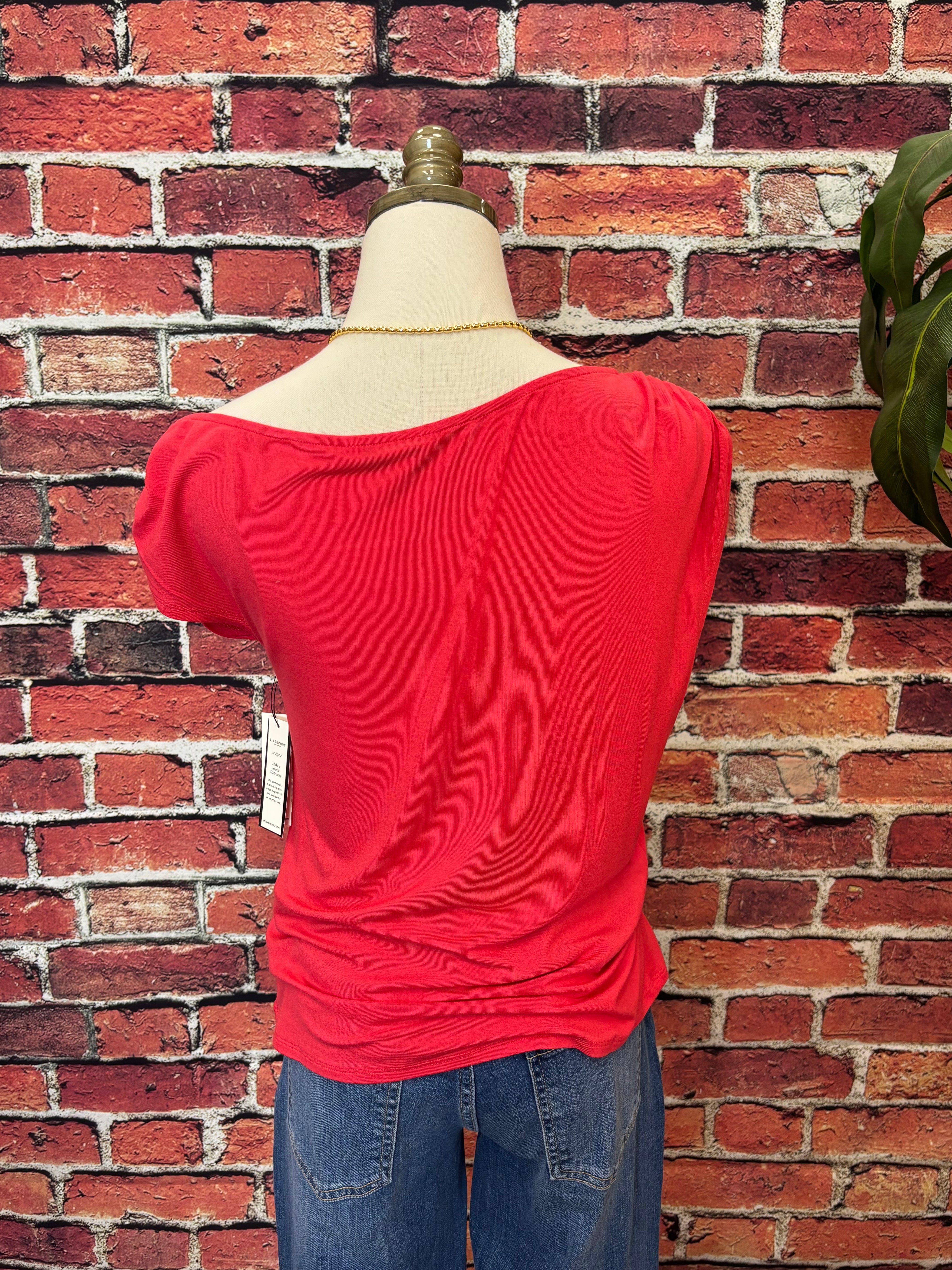 Asymmetrical Off Shoulder Knit Top