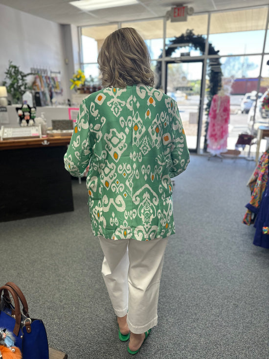 Emerald Ikat Blazer *FINAL SALE*