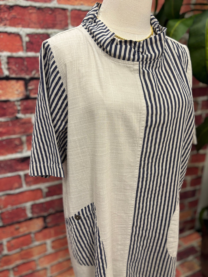 Coastal Patchwork Cotton Dress