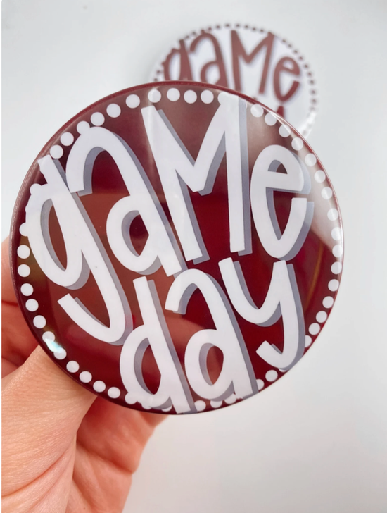Polka Dot Game Day Button