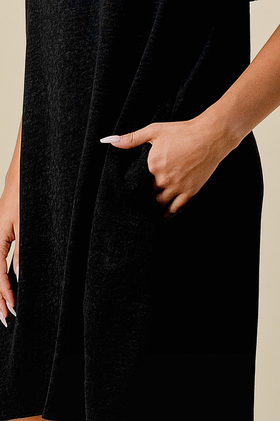 Midnight Ruffle Sleeve Dress