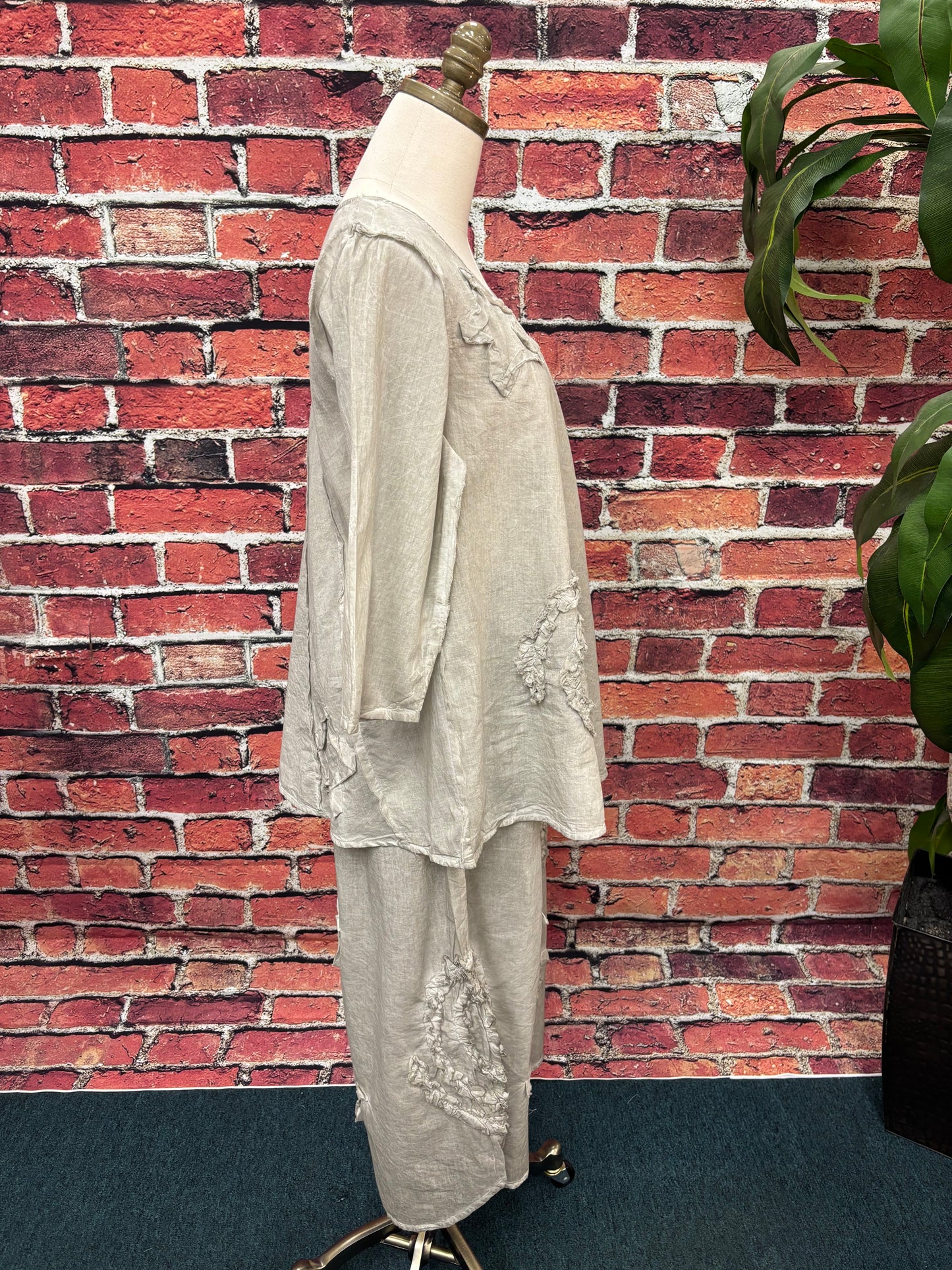 Boho Cotton Wide-Leg Pants