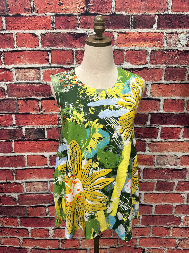 🌿 Tropical Bloom A-Line Tank *FINAL SALE*