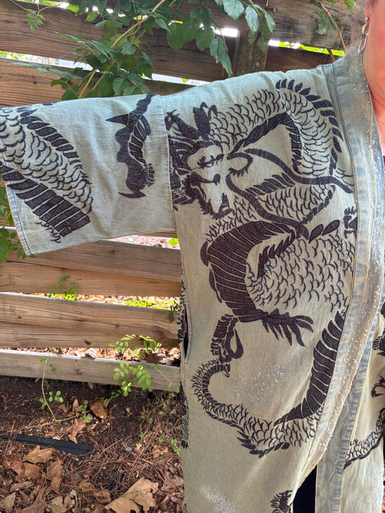 Dragon Printed Kimono