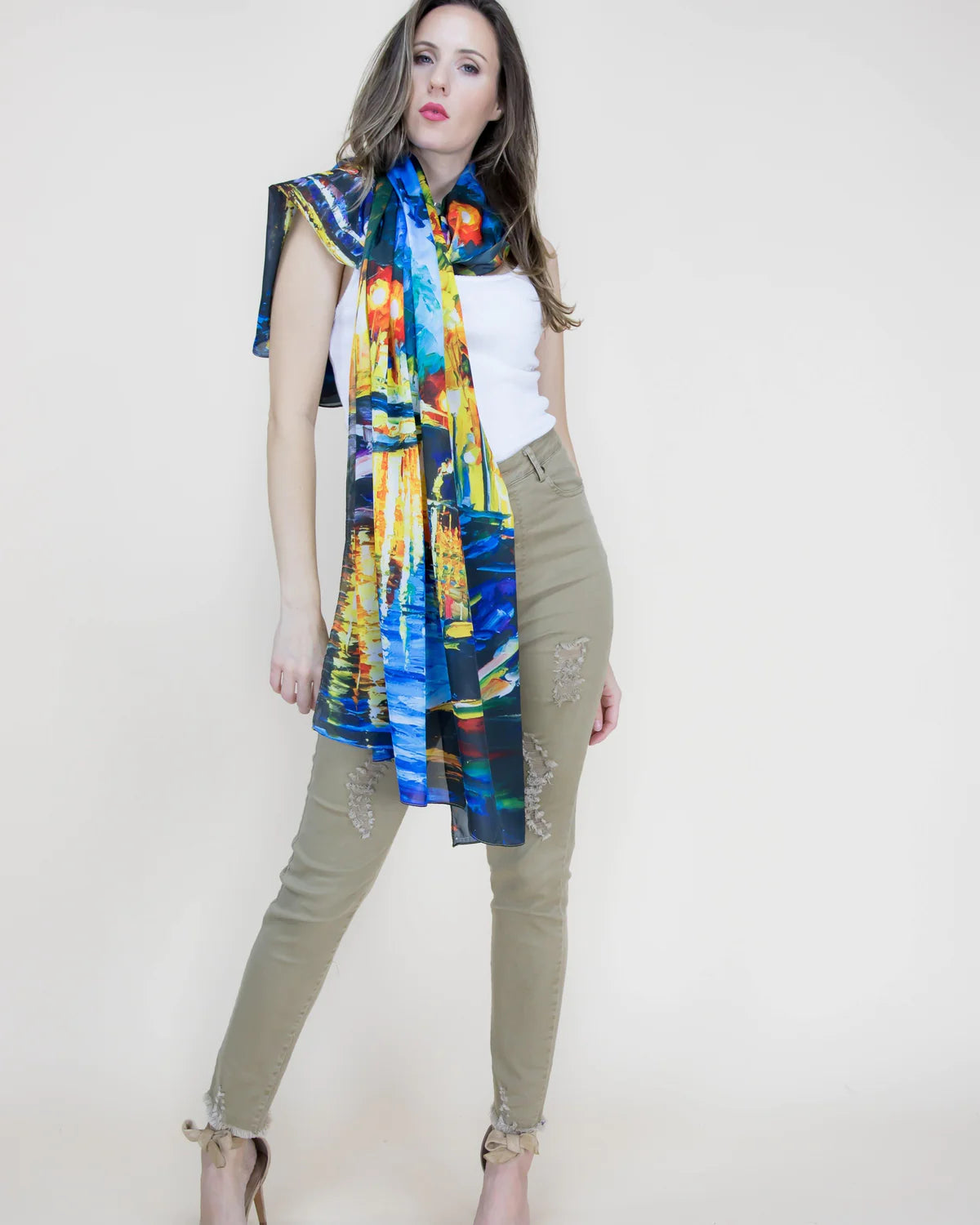 Silky Feel Thin Scarf