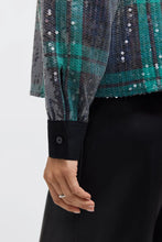 Load image into Gallery viewer, Marina Sequin Plaid Jacket Shirt

