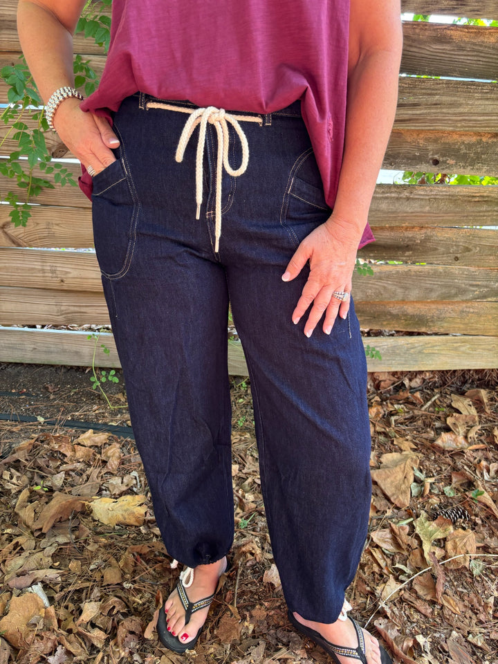 Better In Denim Barrel Pant