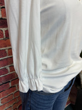 Load image into Gallery viewer, Elbow Sleeve Notch Knit Tee
