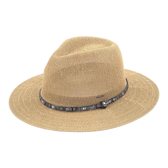 Panama Rhinestone Thread Detail Hat *FINAL SALE*