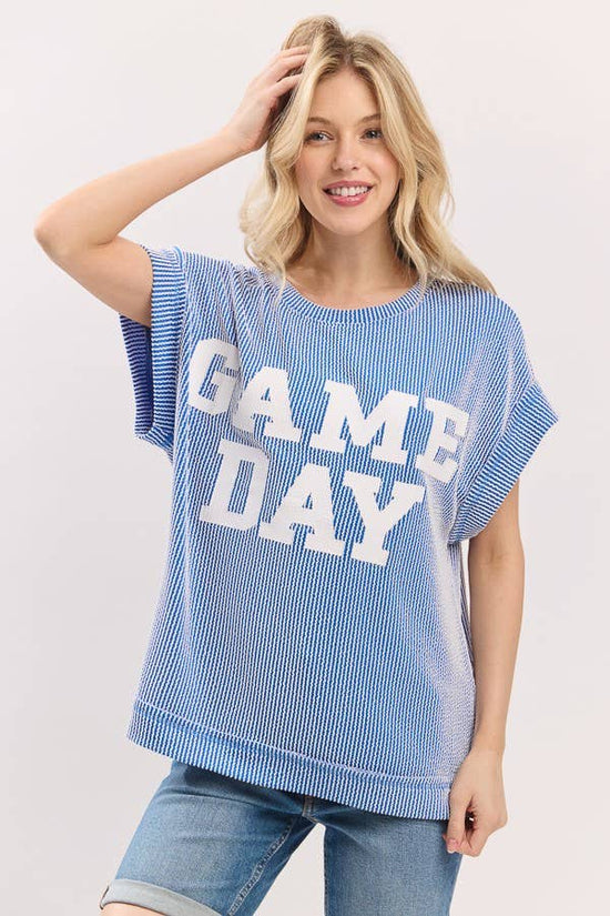 Game day Ribbed Knit Top