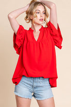 Load image into Gallery viewer, Airflow Ruffle Sleeve Blouse

