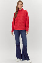 Load image into Gallery viewer, Quilted Half Zip Pullover
