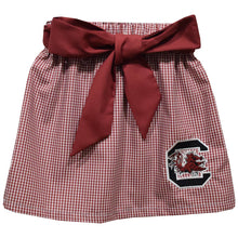 Load image into Gallery viewer, South Carolina Gamecocks Embroidered Gingham Skirt-Sash
