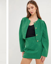 Load image into Gallery viewer, Crop Tweed Jacket
