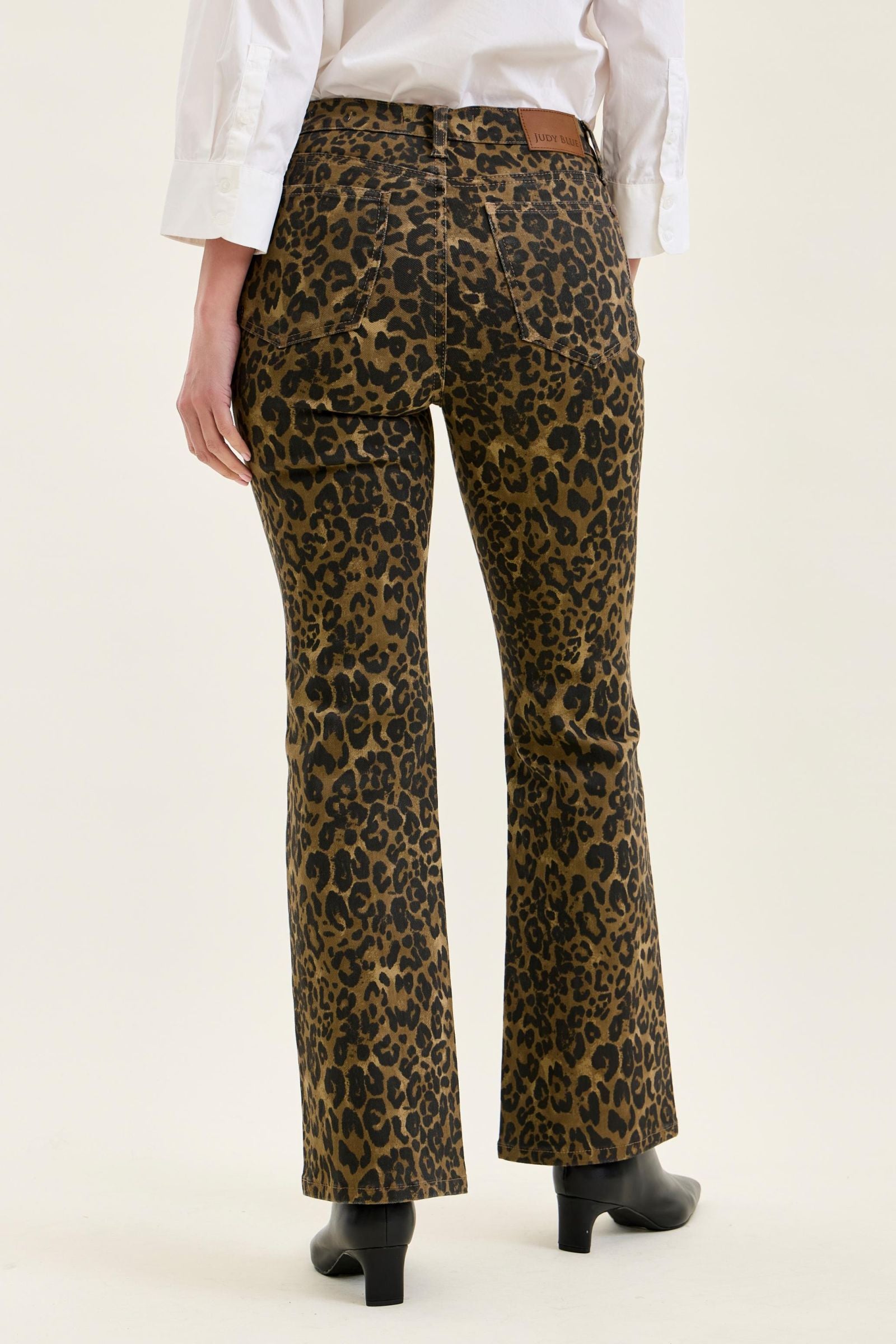 Judy Blue HW Bootcut Leopard Print