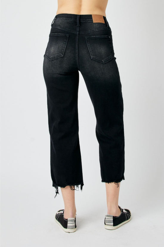 Judy Blue High Waist Destroy Raw Hem Crop Wide *FINAL SALE*
