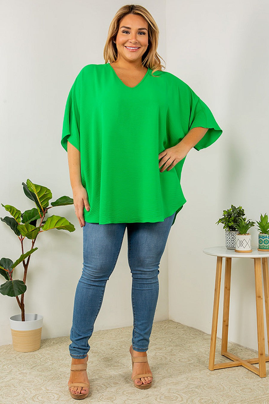 Easy Breeze V-Neck Oversized Top