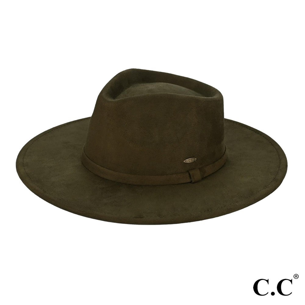 Faux Suede Rancher Hat