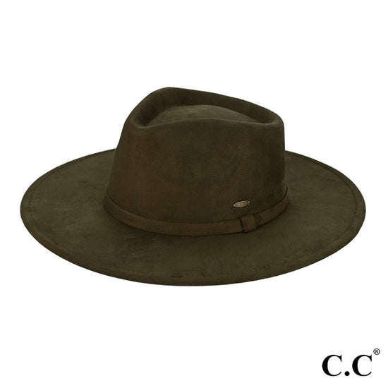 Faux Suede Rancher Hat