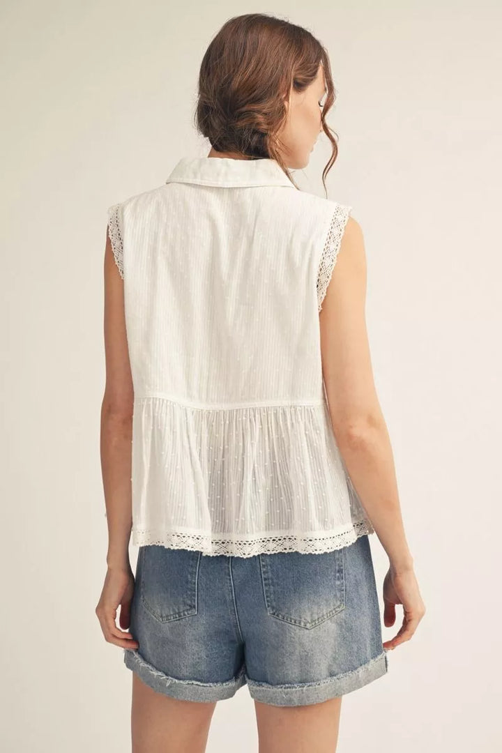 Sweet Lace Darling Peplum Top