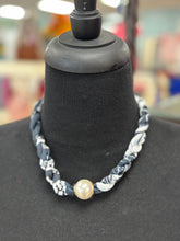 Load image into Gallery viewer, Twisted Scarf Necklace W/Magnetic Pearl
