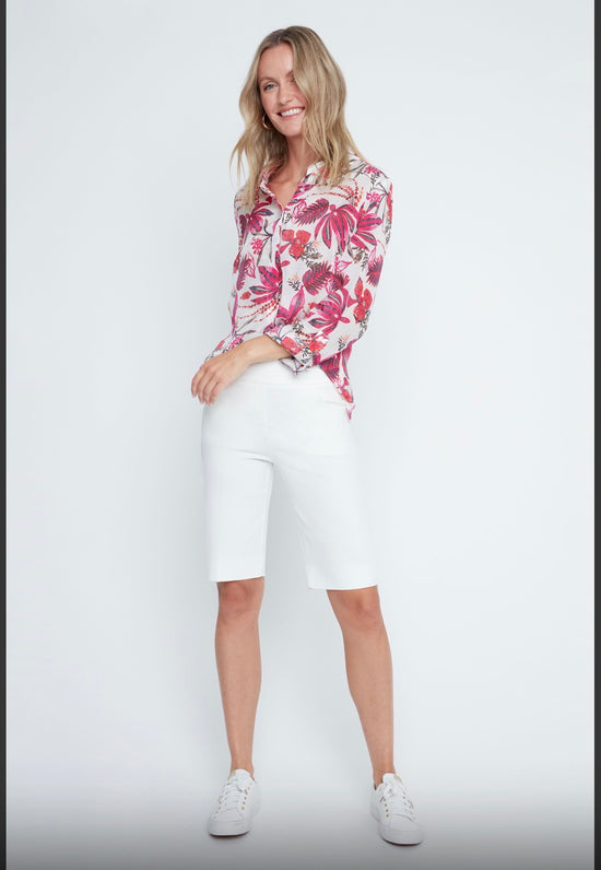 Orchid Breeze Button-Down Blouse