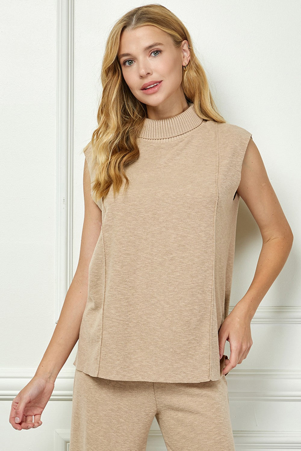 Chat With Me Sleeveless Sweater Top