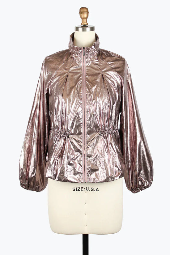 Drawstring Metallic Jacket * FINAL SALE*