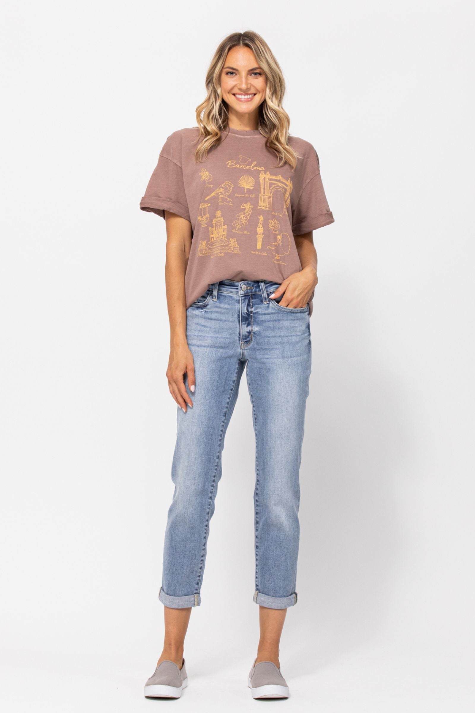 Judy Blue Core Midrise Bleach Wash Boyfriend *FINAL SALE*