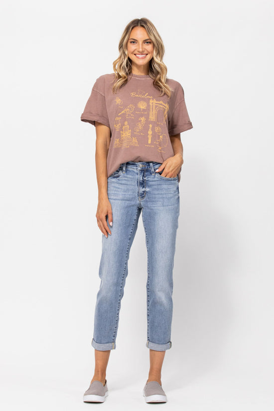 Judy Blue Core Midrise Bleach Wash Boyfriend *FINAL SALE*